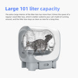 PETJC 4th Generation Smart Litter Box Unimpeded Dual Sided Access 101L Extra Large Capacity With APP